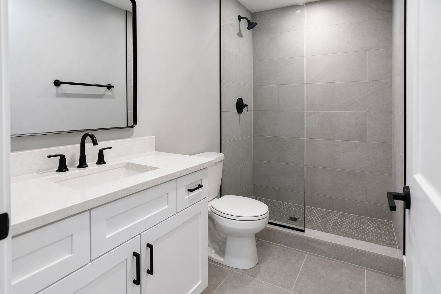 Bathroom — Tub-to-Shower Conversion after